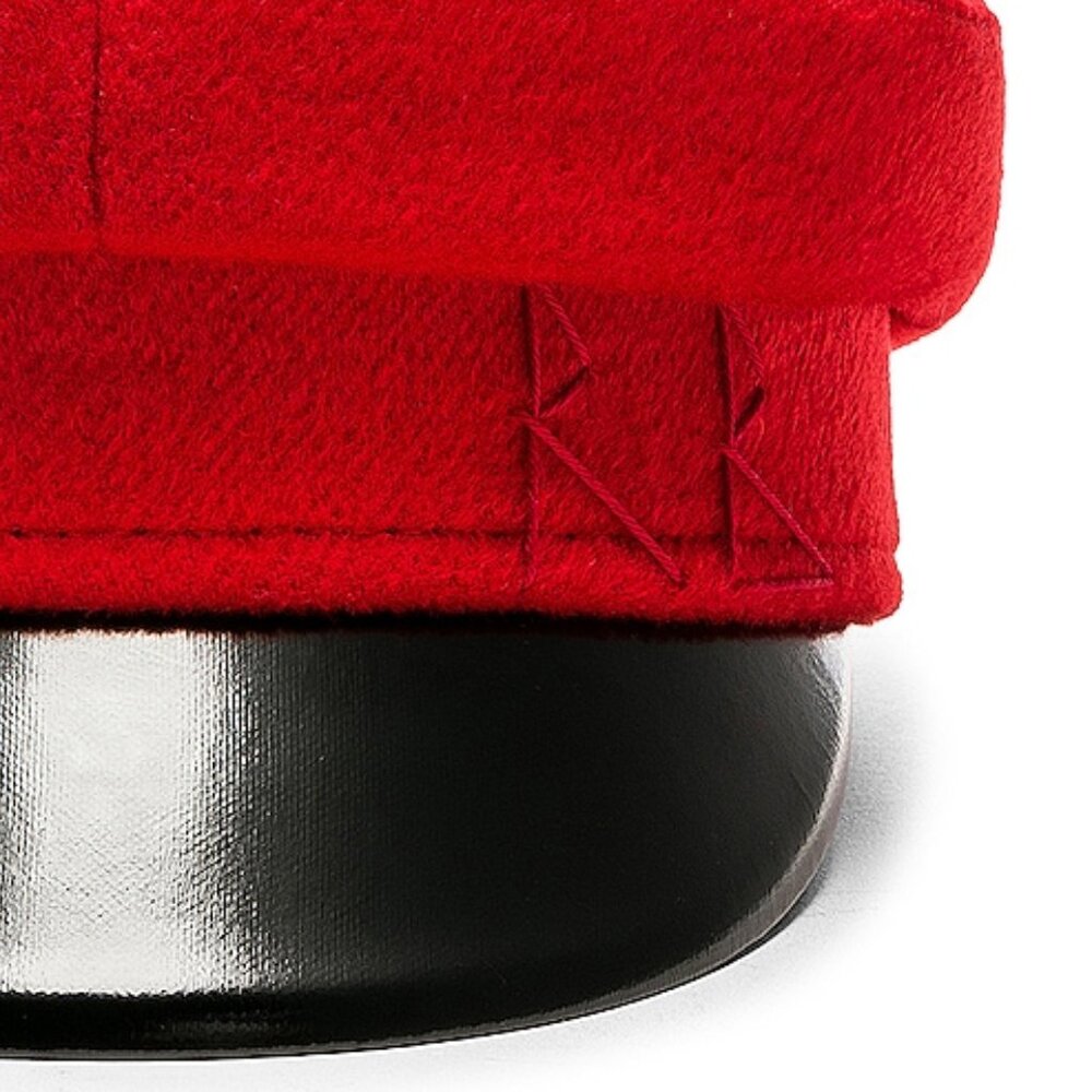 𝐑𝐔𝐒𝐋𝐀𝐍 𝐁𝐀𝐆𝐈𝐍𝐒𝐊𝐈𝐘 Red Wool Baker Boy Cap NEW WITH TAGS!! - Picture 3 of 16